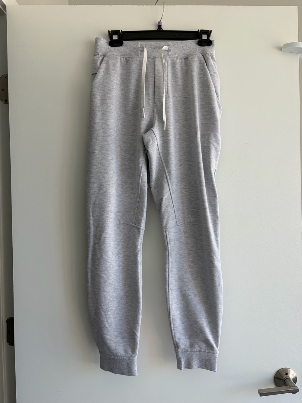 LULULEMON Light Gray Men's Jogger Sweatpants with Drawstring